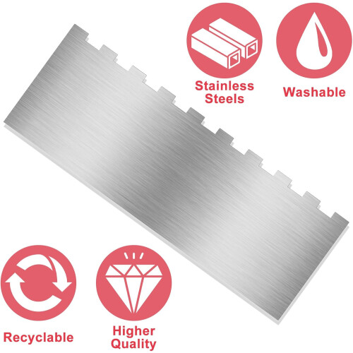 Stainless Steel Cake Scraper 8.7 Inch Double Sided Pattern Icing Smoother Cake Decorating Comb 2