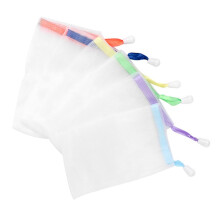 Soap Saver Bag with Drawstring Mesh for Body and Face Cleaning, Exfoliating Lather Pouch