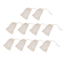 10pcs Exfoliating Soap Saver Bag with Soft Cotton for Quick Lather and Gentle Body Wash Shower