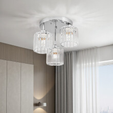 3-Light Crystal Ceiling Light