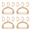 16Stk Beige Holz-Handtaschengriffe D-Form Ergonomisch 7