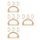 16Stk Beige Holz-Handtaschengriffe D-Form Ergonomisch 8