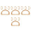 16Stk Beige Holz-Handtaschengriffe D-Form Ergonomisch 5