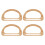 16Stk Beige Holz-Handtaschengriffe D-Form Ergonomisch 3