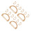 16Stk Beige Holz-Handtaschengriffe D-Form Ergonomisch 9