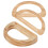 16Stk Beige Holz-Handtaschengriffe D-Form Ergonomisch 2