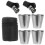 6Sets Stainless Steel Camping Wine Cups with Case 2