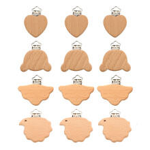 36Stk Holz Baby Schnullerhalter Beige Langlebig Für Babys