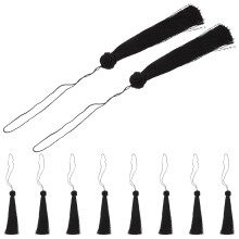 40Stk Schwarze Quasten Für Lesezeichen Und Wohnaccessoires