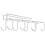 2Pcs White Iron Mug Hangers Under Cabinet Space-Saving Cup Organizer 1