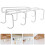 2Pcs White Iron Mug Hangers Under Cabinet Space-Saving Cup Organizer 11