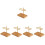 5Pcs Bamboo Coffee Filter Rack Large Capacity Stand for Household 5