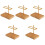 5Pcs Bamboo Coffee Filter Rack Large Capacity Stand for Household 3