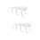 2Pcs White Iron Mug Hangers Under Cabinet Space-Saving Cup Organizer 9