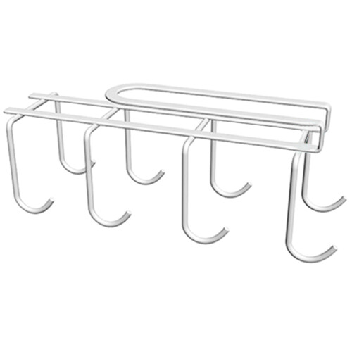 2Pcs White Iron Mug Hangers Under Cabinet Space-Saving Cup Organizer 1