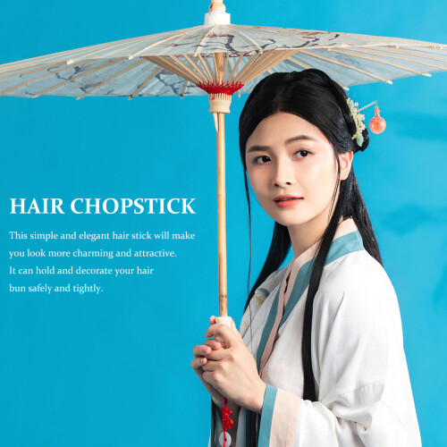 Roze Chinese Haar Chopsticks Acryl Legering Haaraccessoire 2