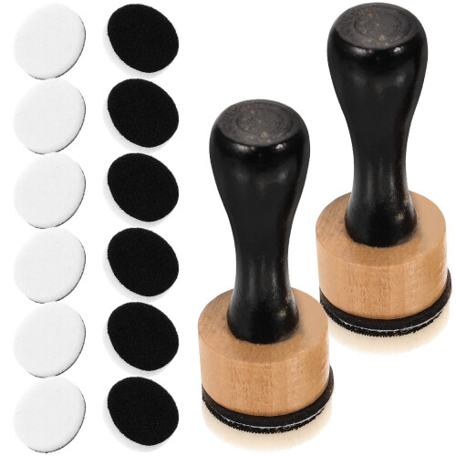 5Sets Runde Weiße -Pads Holz, Für Ink Blending Tool 2