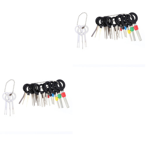 2Pièces Outil Extraction Broches Terminal Auto Pratique Noir 2
