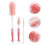 2Ensembles Brosse Silicone Rose Pour Tétine Multi-Usage 8