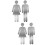 2Paires Plaques Identification Toilette Argent Usage Public 7