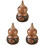 3Pièces Sachets Bois Sculpés Gourd Diffuseurs Perles Aromatiques 2