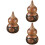 3Pièces Sachets Bois Sculpés Gourd Diffuseurs Perles Aromatiques 4