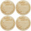 4Pièces Panneaux Annonce Bébé Bois Beige Ronds 7