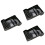 3Pièces Coffret Noir Outils Rangement Ciseaux Pour Salon 4
