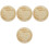 4Pièces Panneaux Annonce Bébé Bois Beige Ronds 5
