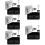 5 Pieces Hand Shower Holder Hand-Held Wall Mount Showerhead Handheld 8