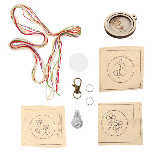 15Sets Kinder Stickanhänger Set Mit Holz Metall Stoff Material