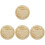 4Pièces Panneaux Annonce Bébé Bois Beige Ronds 4