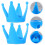 4Pièces Adornement Casque Bleu Silicone Double Ventouse 8