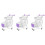 3Pièces Chariot Supermarché Jouet Violet Double Couche Résistant 3