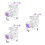 3Pièces Chariot Supermarché Jouet Violet Double Couche Résistant 5