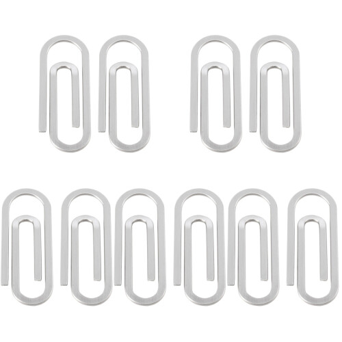 10Pièces Clips Paper Clip Petits Argentés Fixateurs De Factures 2