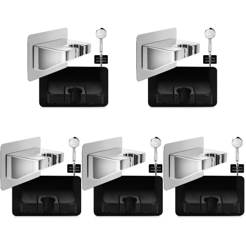 5 Pieces Hand Shower Holder Hand-Held Wall Mount Showerhead Handheld 1
