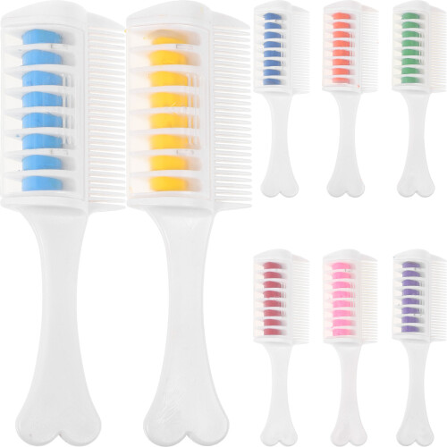 8Pcs Hair Chalk Combs Temporary Washable Hair Dye