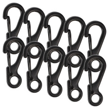 60Pcs Compact Zinc Alloy Carabiner Clips Heavy Duty Spring Hooks Black