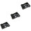 3Pièces Coffret Noir Outils Rangement Ciseaux Pour Salon 3