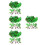 124Pcs Green Plastic Mini Coconut Palm Trees Decorative Models 4
