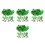 124Pcs Green Plastic Mini Coconut Palm Trees Decorative Models 5