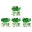 124Pcs Green Plastic Mini Coconut Palm Trees Decorative Models 9
