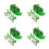 124Pcs Green Plastic Mini Coconut Palm Trees Decorative Models 6