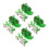 124Pcs Green Plastic Mini Coconut Palm Trees Decorative Models 8