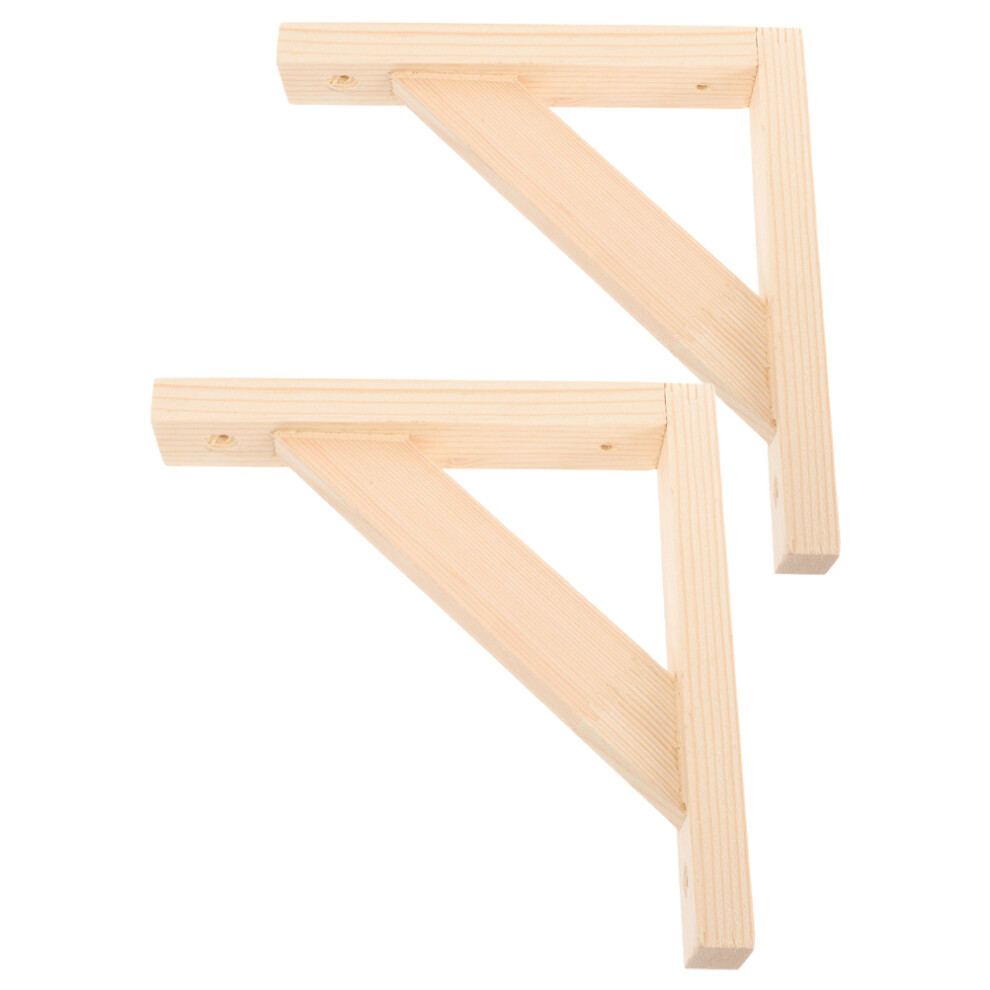 8Pcs Durable Wood Shelf Brackets Wall Mount Corner Shelf Supports 3623915546141