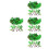 124Pcs Green Plastic Mini Coconut Palm Trees Decorative Models 7
