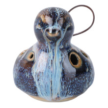2Pcs Portable 6 Hole Ceramic Ocarina Flute Multi Color Easy to Play
