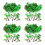 124Pcs Green Plastic Mini Coconut Palm Trees Decorative Models 3
