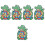 5 Sets Children'S Sticky Ball Various Plastic 5